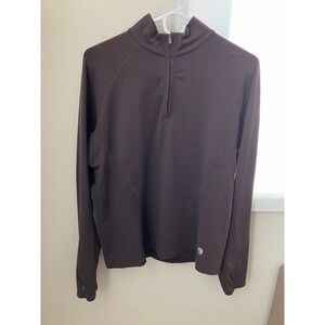 Mountain Hardwear Womens Pullover‎ Long Sleeve Athletic Top Brown Activewear